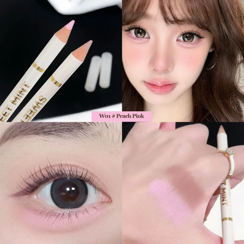 Stylo de maquillage aegyo-sal à double extrémité, couleur chair, abricot brun, sous les yeux, crayon d'ombre et de surbrillance, Contour naturel éclaircissant, Eye-Liner