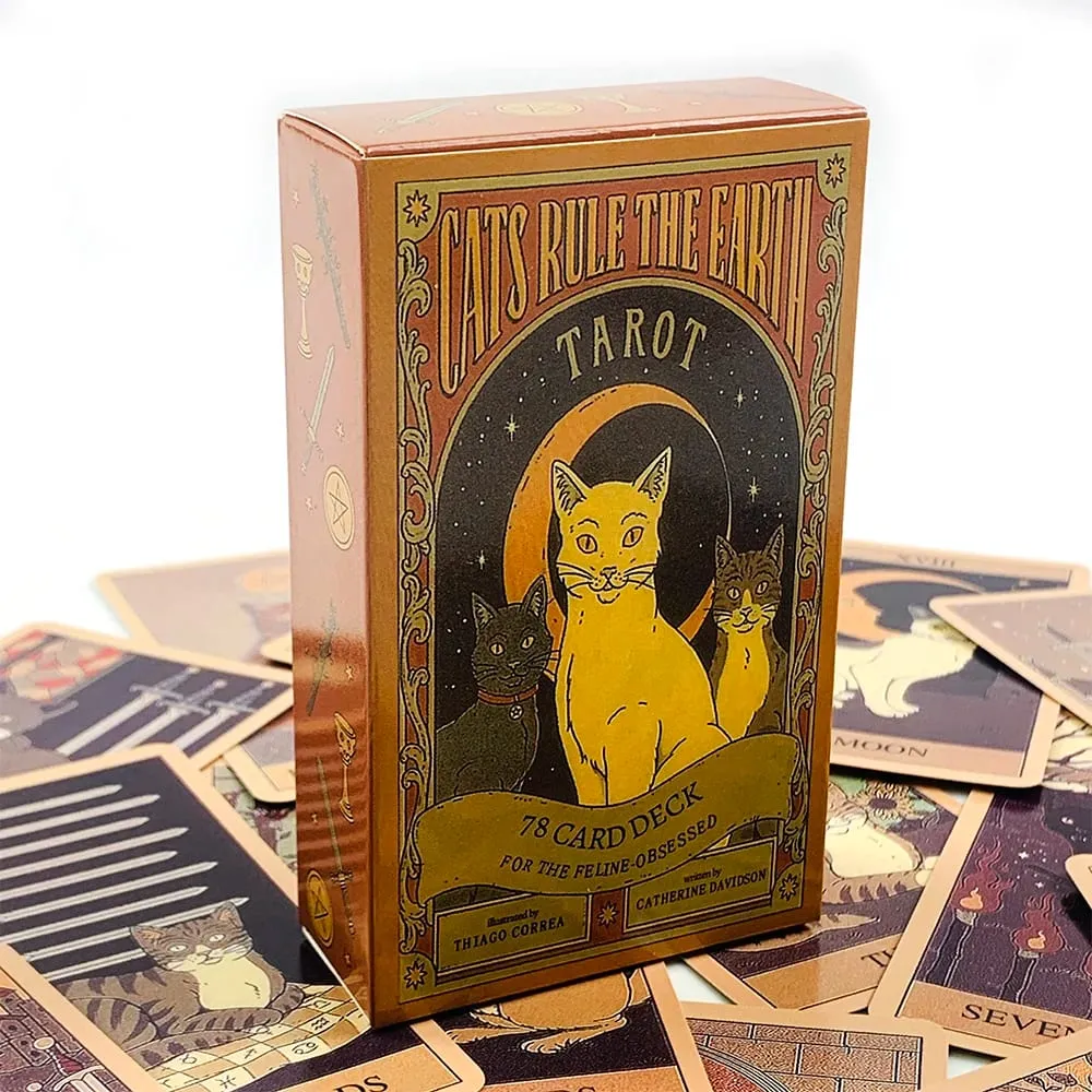Cats Rule Earth Tarot Cards 78 Oracle Deck Unique Cards For Cat Lovers and Tarot Enthusiasts Perfect For Divination & Gift Givi — image 1