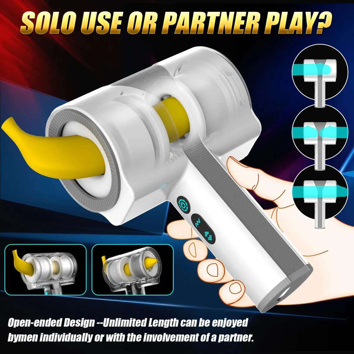 Automatic Male Masturbators Cup with 5*5*7 Thrusting Rotating Vibrating Quiet Hands Free Pocket Pussy Stroker 3D Sex Toys for Me