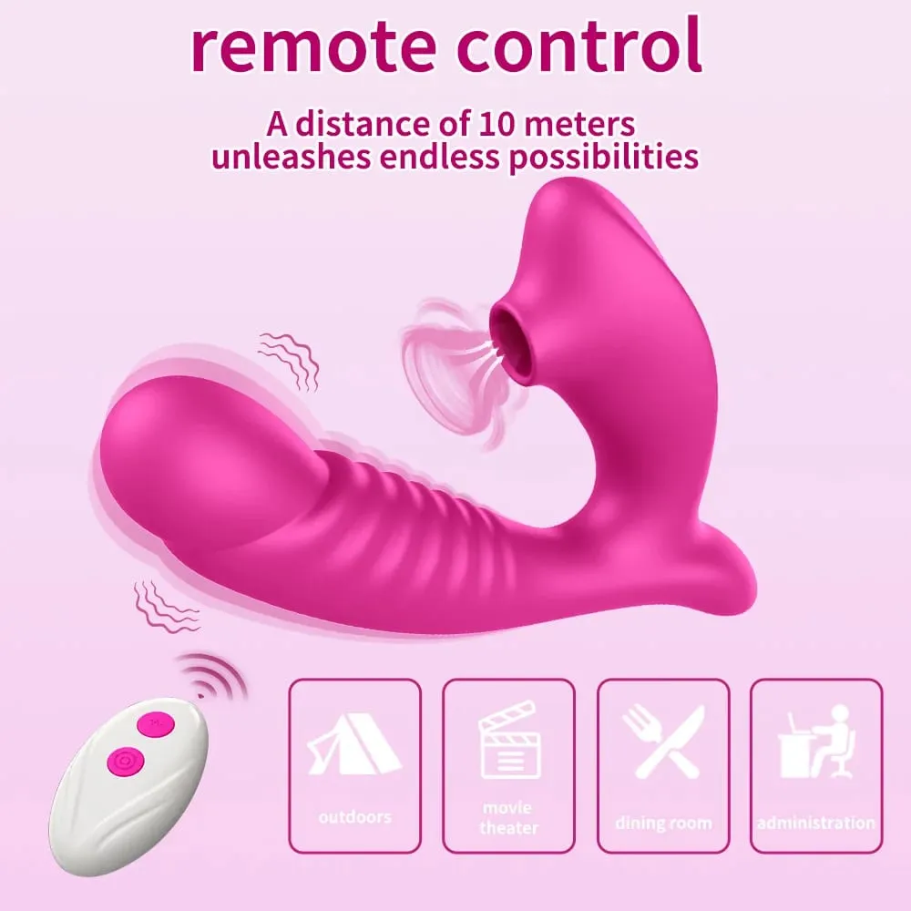 2 IN 1 Thrusting Sucking Vibrator for Women Vagina G-Spot 10 Modes Vibrating Nipple Clitoral Massager Sex Toy for Women Couple — image 6