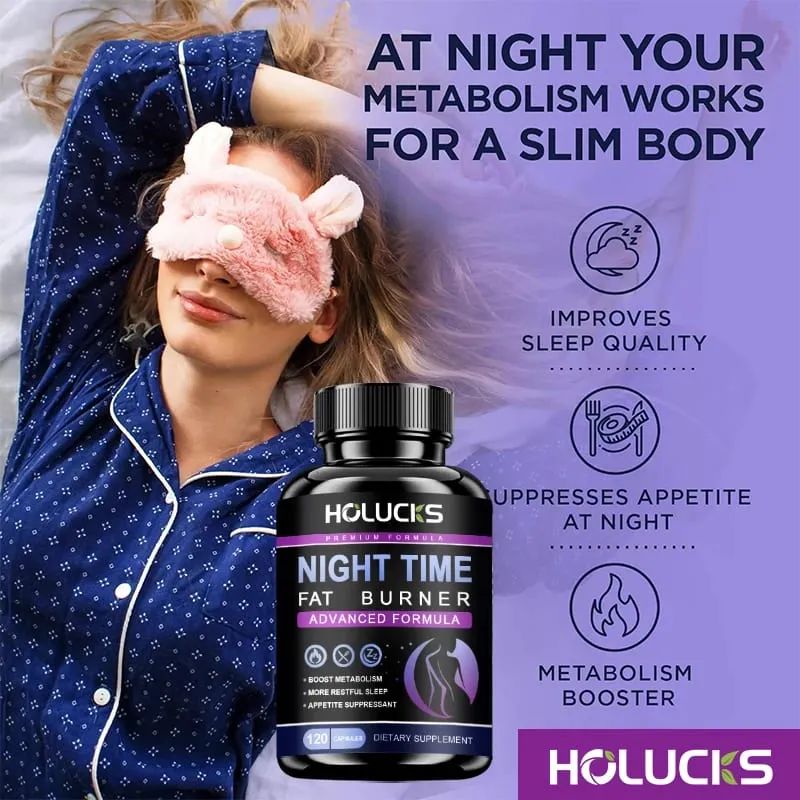 Extra Strength Night Fat Burner Promote Fast Sleep Onset Boosts Metabolism & Balances Cortisol Reduce Nighttime Cravings