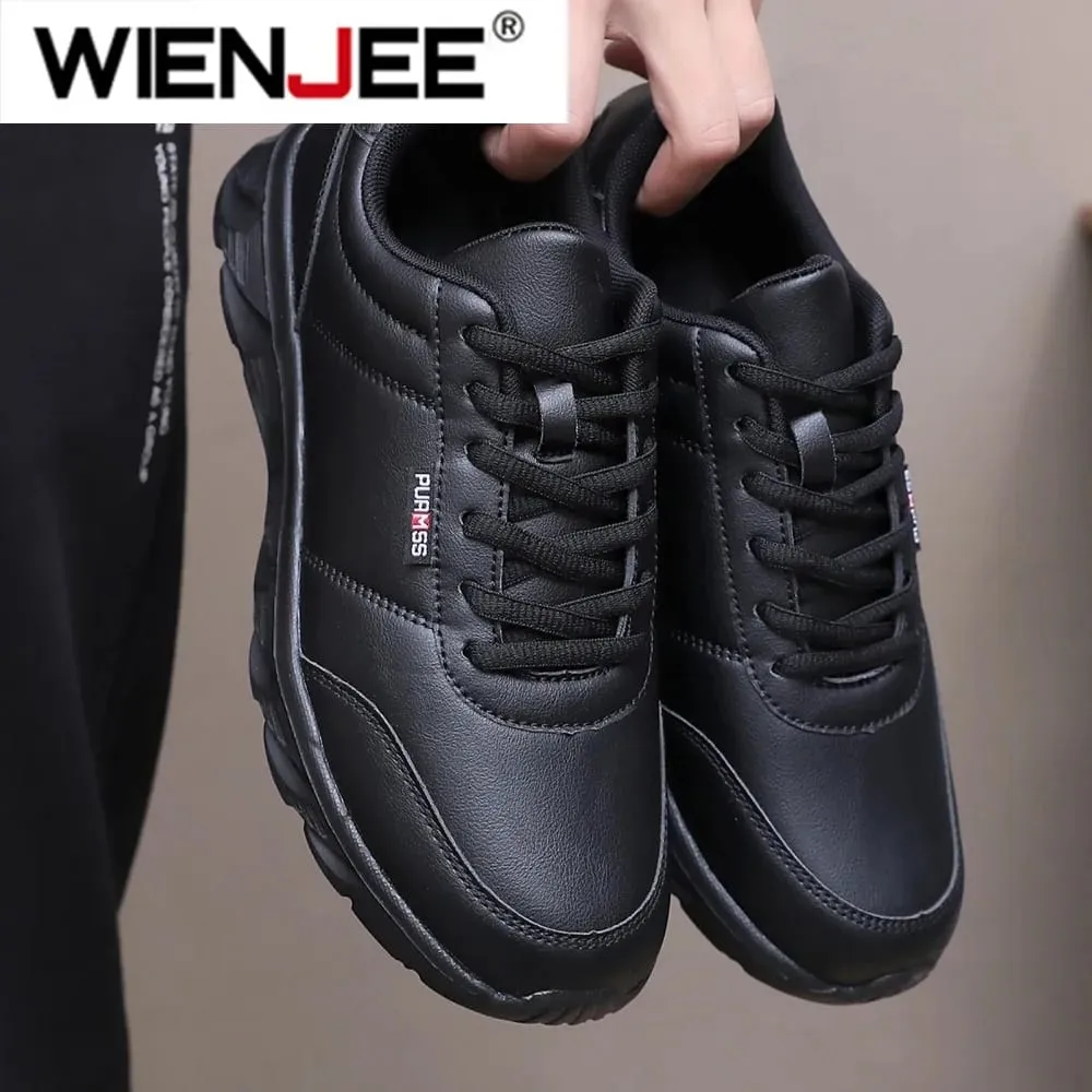 2025 Men Shoes Spring Autumn Waterproof Walking Sneakers Leisure Male Leather Sports Shoes Non-Slip Footwear