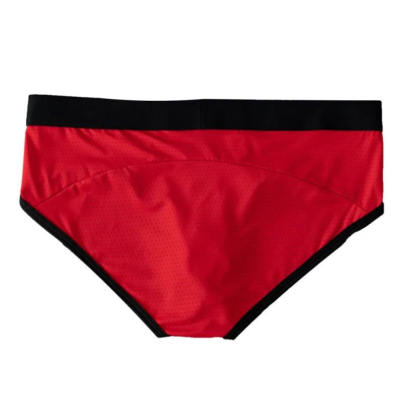 Fashion Mens Underwear Briefs Breathable Mesh Men's Panties Men Brief Bikini Underpants Back Patch Big Pouch Man Trunks D3-11