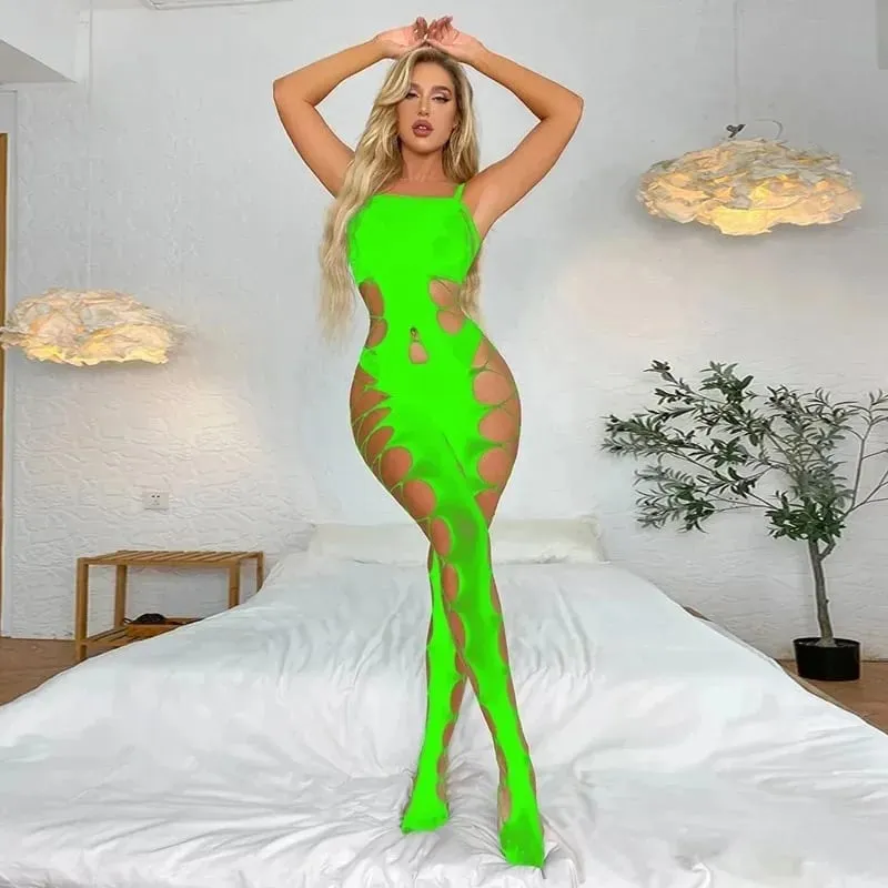 Plus Size Women's Sexy Sheer Leather Lingerie Corset Bodysuit Sleepwear Nightwear Body Stocking for Women