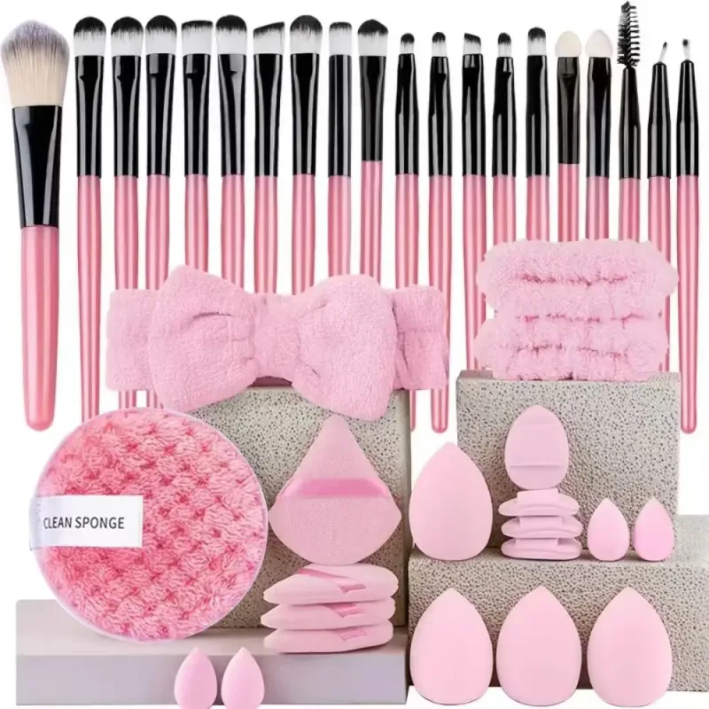 Makeup Brushes Set Premium Synthetic Kabuki Brushes Foundation Concealer Powder Blush Blending Face Eyeshadow Cosmetic Brushes S