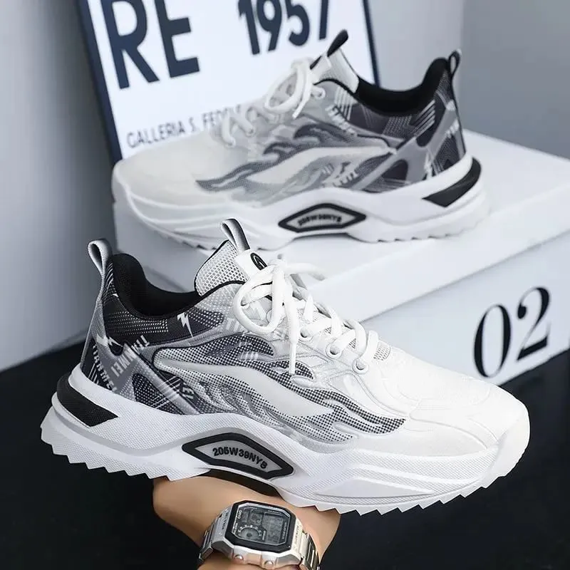 Free Shipping Men Shoes Casual Sports Walking Sneakers Lightweight Breathable Outdoor Autumn Spring Leather Height Increasing
