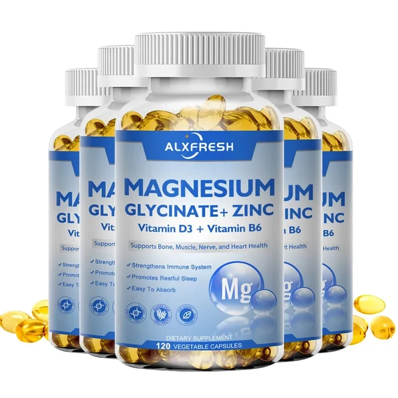 Magnesium Capsules Support Energy Metabolism Heart Rhythm Relax Muscles Stabilize Mood Improve Sleep Quality Relieve anxiety