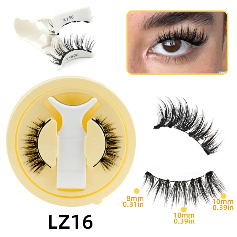 1 Pair New Magnetic Eyelashes Set With Tweezers Makeup Natural Light Eyelash Extension Tools Reusable False Eye Lashes