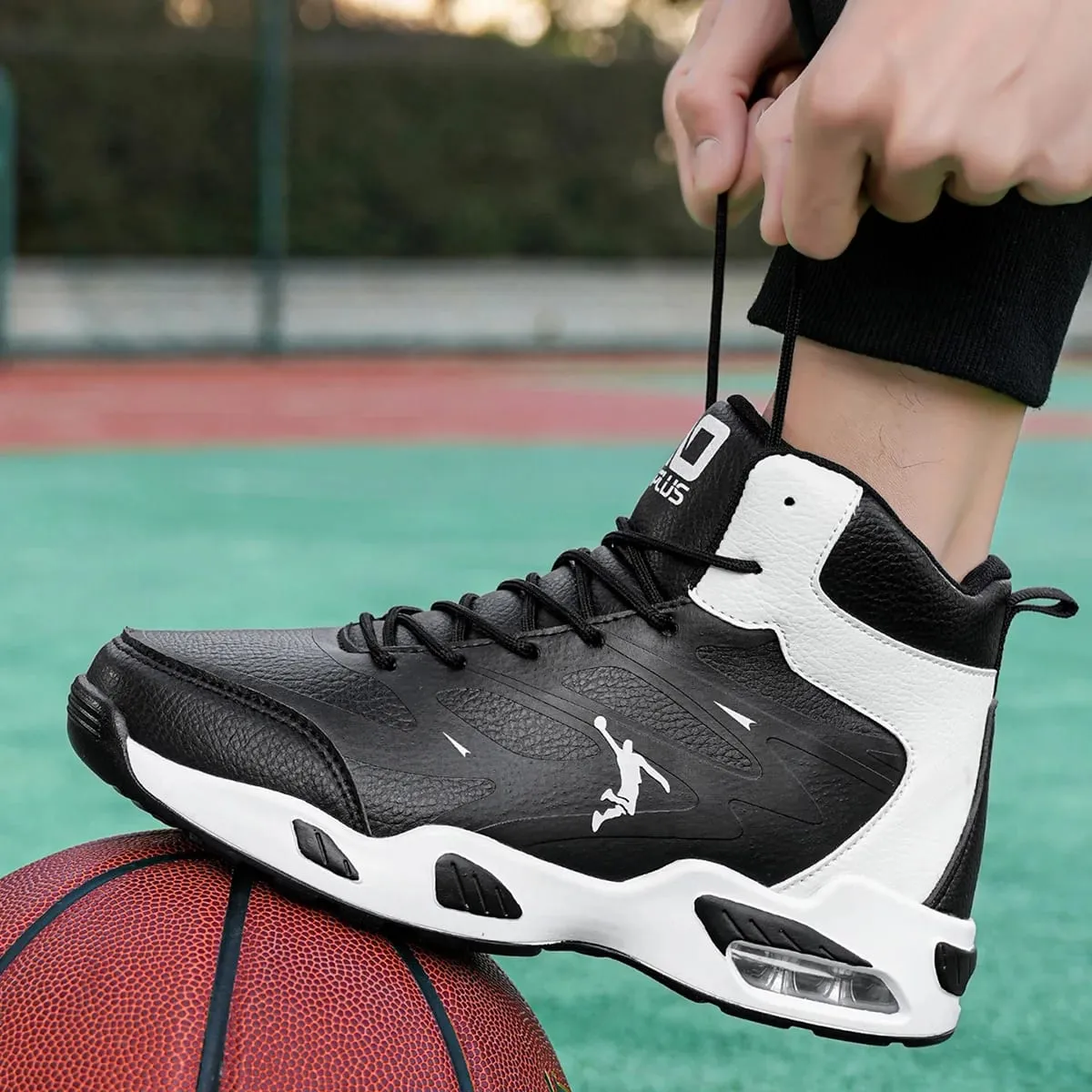 Men's High-Top Basketball Shoes Fashion Air Cushioning Comfortable Non-Slip Breathable Shock-Absorbing Outdoor Activities Sneake