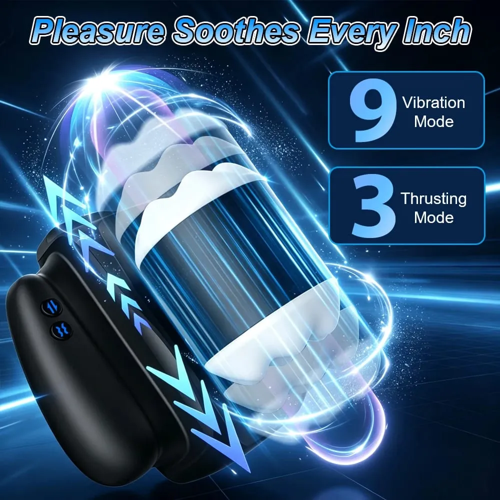 Automatic Telescopic Male Masturbation Cup With Holder Penile Stimulator Vaginal Pocket Pussy Adult Sex Machine for Men