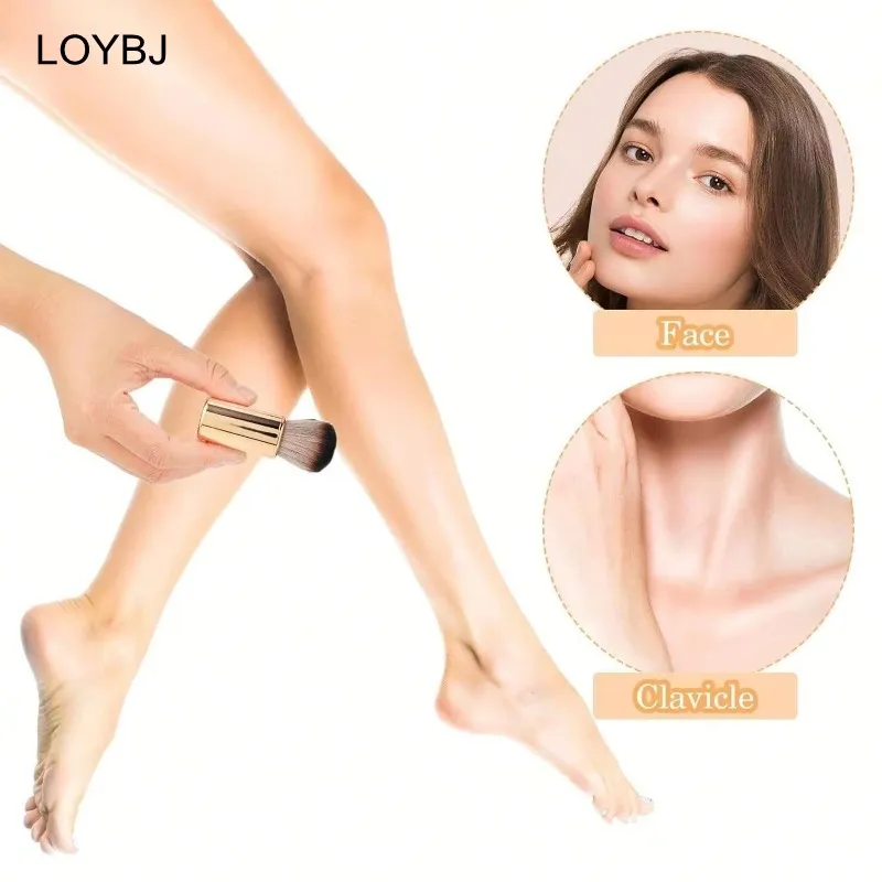 Body Self Tanning Brush Gold Soft Makeup Brushes Portable Self Tan Brush Neck Leg Foundation Sunscreen Cream Applicator Tools