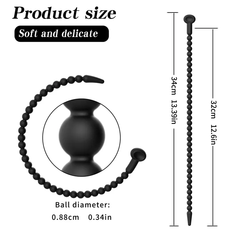 Abgestuftes Harnröhren-Dilatator-Set – 7 Größen, weicher Silikon-Penis-Soundstab für Männer, wiederverwendbarer Sound-Trainer, Sexspielzeug für Erwachsene
