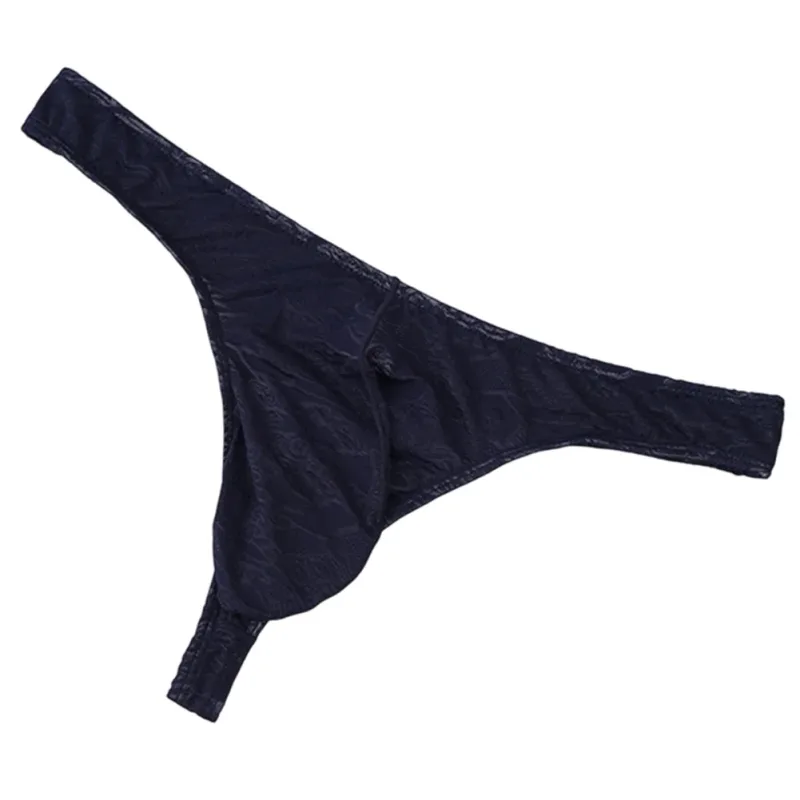Homens rendas jacquard g-string roupa interior alta elástico grande bolsa tanga calcinha sexy gays erótico t-back cuecas