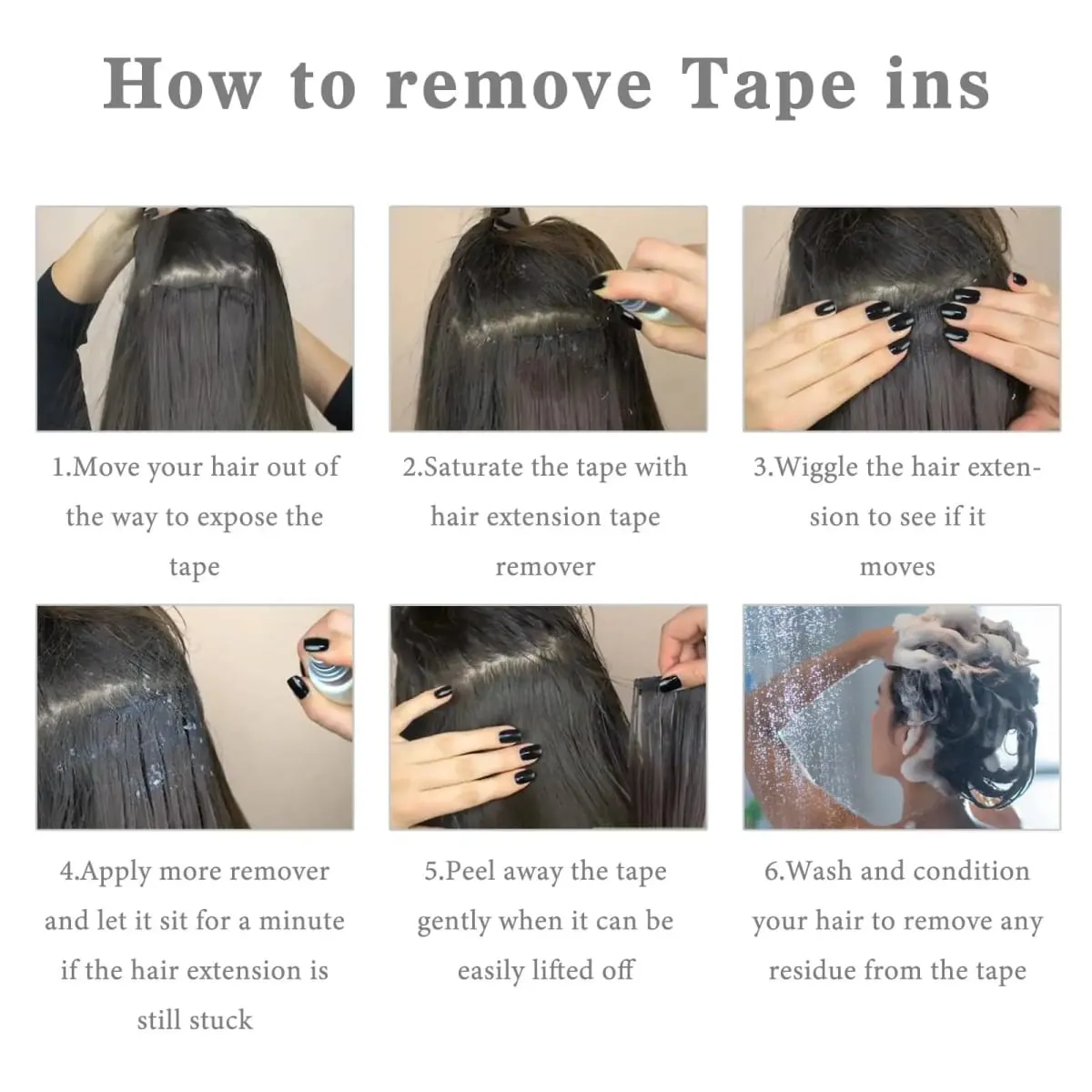 Hair Extensions Human Hair Tape in Seamless Skin Weft 100% Real Remy Tape in Extensions Human Hair Invisible Straight Hair #1B
