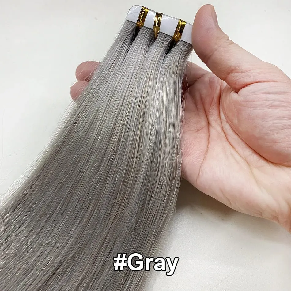 Full Shine Tape In 100% Remy Human Hair Straight Double Sided Blonde Comfortable Silky Natural Tape Ins For Women