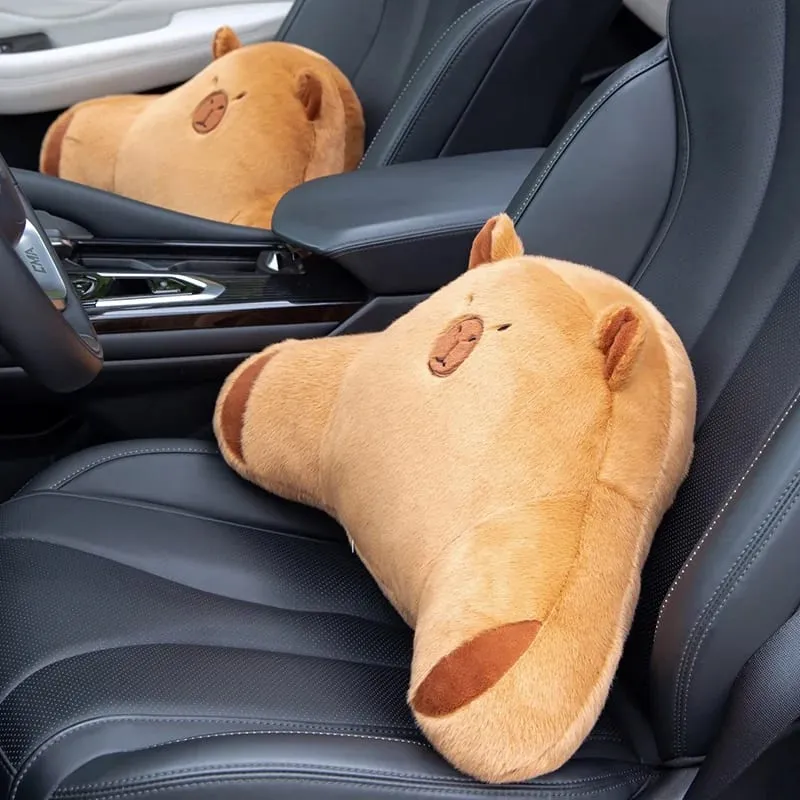 50cm Cute Capybara Cushion Comfortable Car Lumbar Support Pillow Lumbar Backrest Cushion Suitable For Home And Office Use — image 4