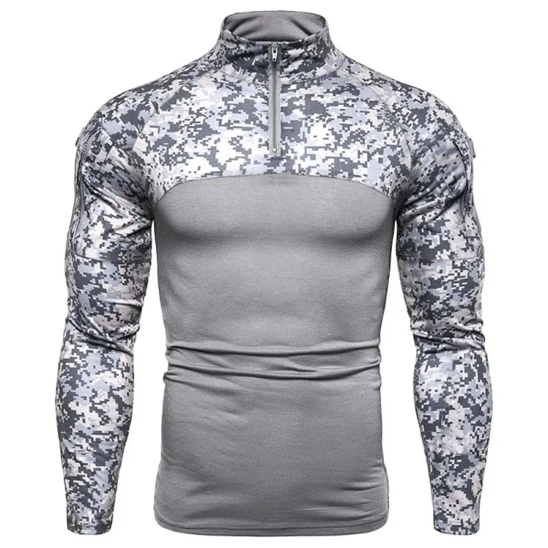 Tactisch sweatshirt voor heren Outdoor Hoodies Heren Lente Herfst Truien met lange mouwen Lichtgewicht opstaande kraag Slim Fit Sweatshirts