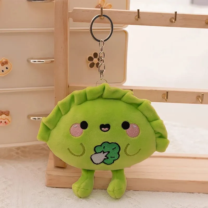 Porte-clés d'oreiller en peluche de boulettes mignonnes 13/35cm, boulettes alimentaires colorées multi-saveurs, jouet doux Kawaii, boulettes frites avec cœur rouge