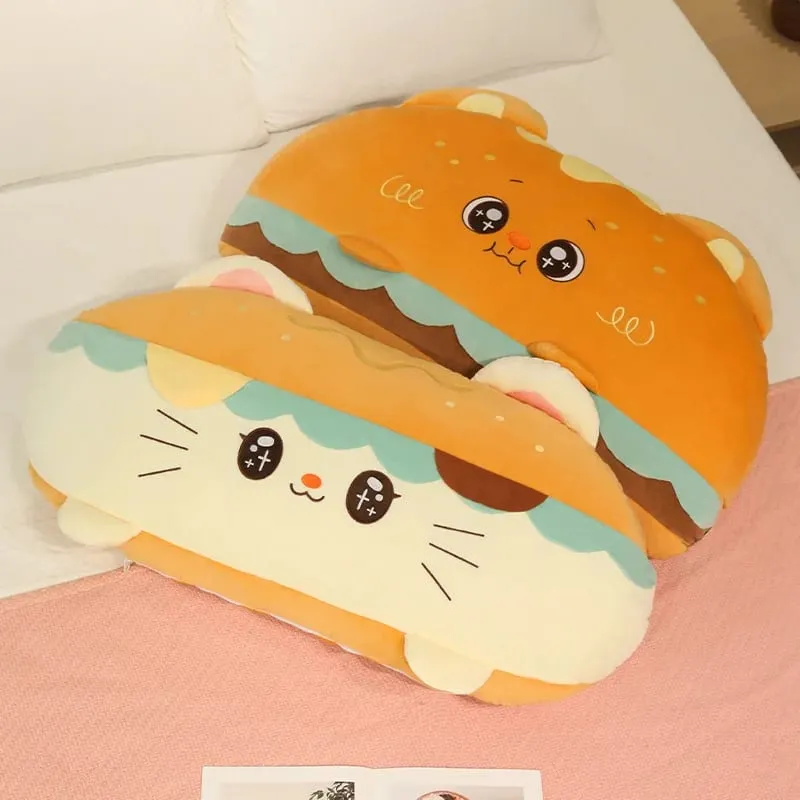 Hamburger Plush Cushion 58/88cm Stuffed Pillow Kawaii Sofa Bed Seat Decor Cushion Adorably Home Decor Toys Birthday Gifts