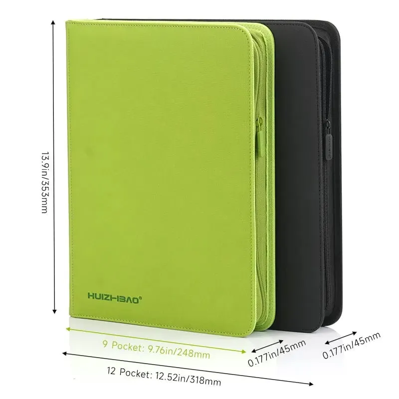 9/12 Pocket Zipper Card Binder Trading card album Durable Side Loading Card for mtg tcg for pokemon for yugioh for football
