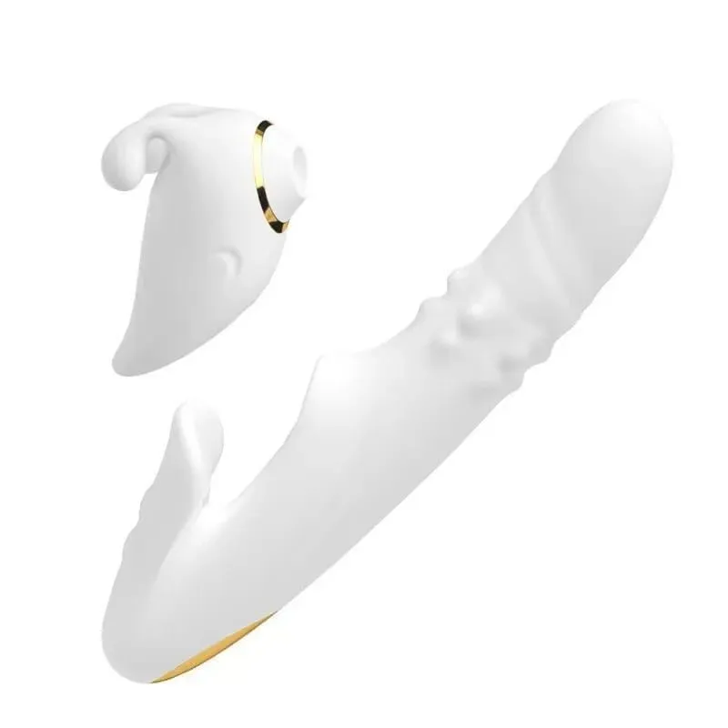 Vibromasseur à poussée détachable, stimulateur d'orgasme et de Clitoris, contrôle par application, 9 Modes de succion et 9 Modes télescopiques, jouets sexuels pour femmes