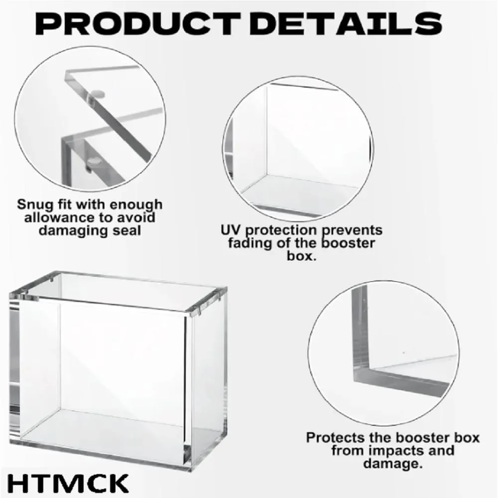 Clear 5mm Acrylic Magnetic Display Storage Case Dustproof Protective Box for Japanese TCG Booster Box Collectible Card Display