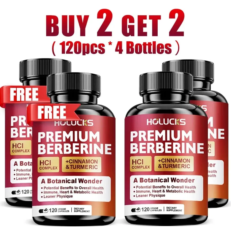 Les Capsules de berbérine soutiennent la glycémie, le cœur, le métabolisme, la santé digestive, la gestion du poids, la désintoxication du foie, antioxydant, immunitaire
