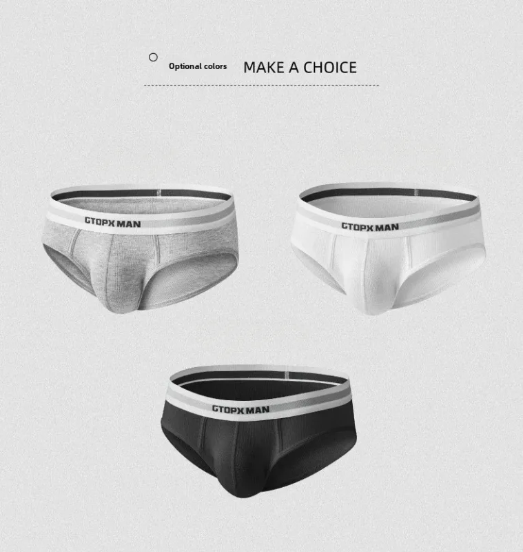 3Pack Summer Single Layer Mens Underwear Low Rise Briefs for Men Elastic Comfort Fit Underpanties Ropa Interior Hombre — image 17