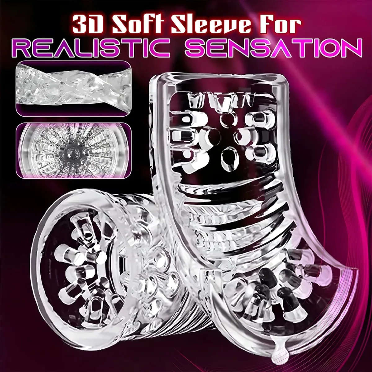 New Automatic 4 IN 1 Telescopic Rotating Licking Male Masturbator Vacuum Penis Pump Vagina Masturbation Adults Sex Toy for Men