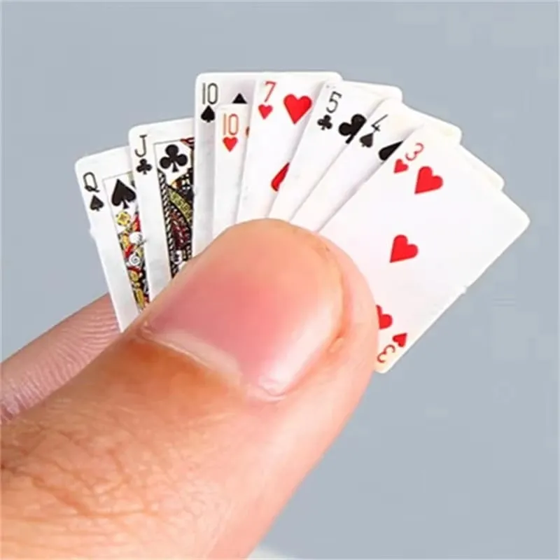 Mini Cartoon Playing Poker Fun Cards Student Stress Relieving Board Games Small Toys Casual Fingertip Playing Poker