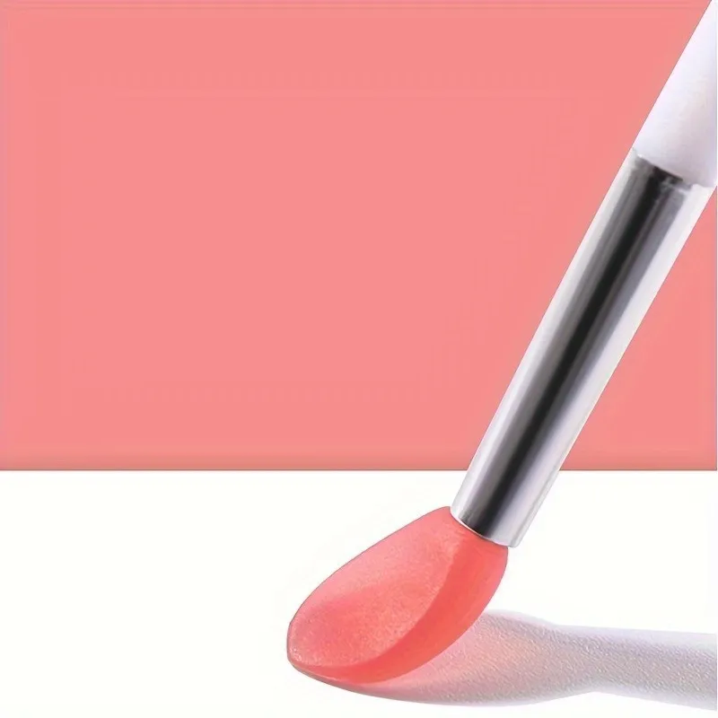 Silicone Lip Brush Set Fragrance-Free Palm-Sized Applicators for Lipstick & Masks with Dustproof Eyeshadow Makeup Brushes — image 4