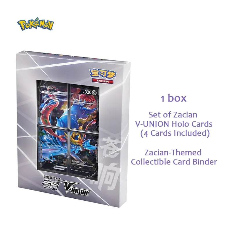 Original Pokemon TCG Card Quartet Coupling V-Union gaveæskesæt - Pikachu Mew-Two - 100 % autentiske samlekort