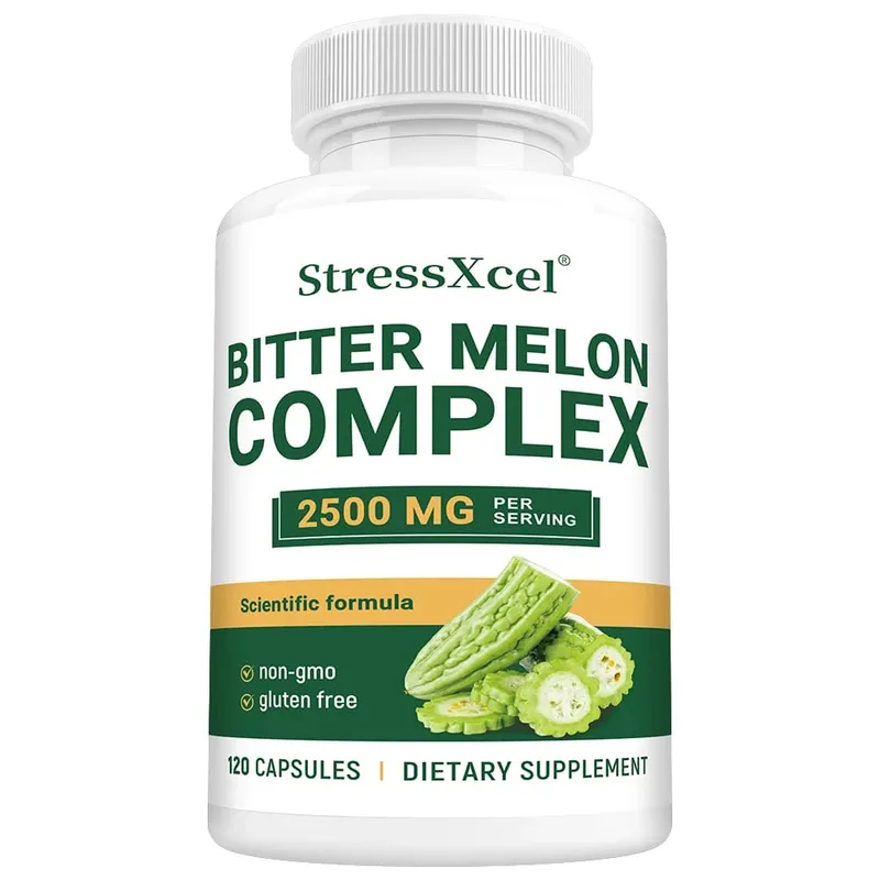 Bitter Melon Extract 2500mg Capsules Supports Blood Sugar Balance Metabolism Digestion Metabolism Skin Health & Detox