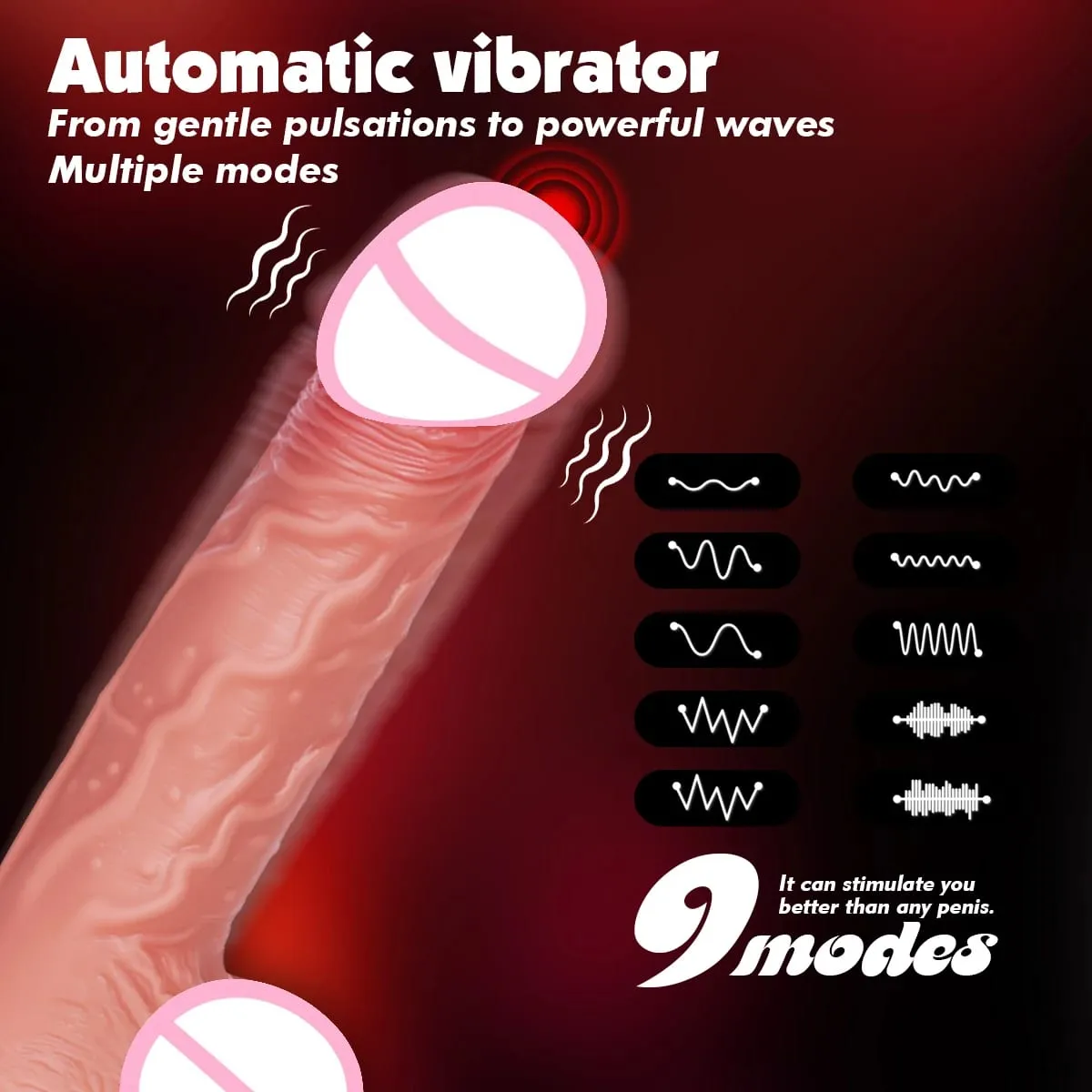 Thrusting Realistic Dildo Sex Toys Heating Thick Anal Dildos Telescopic Vibrating Modes Adult Sex Toys for Men Women Couple 18+ — image 2
