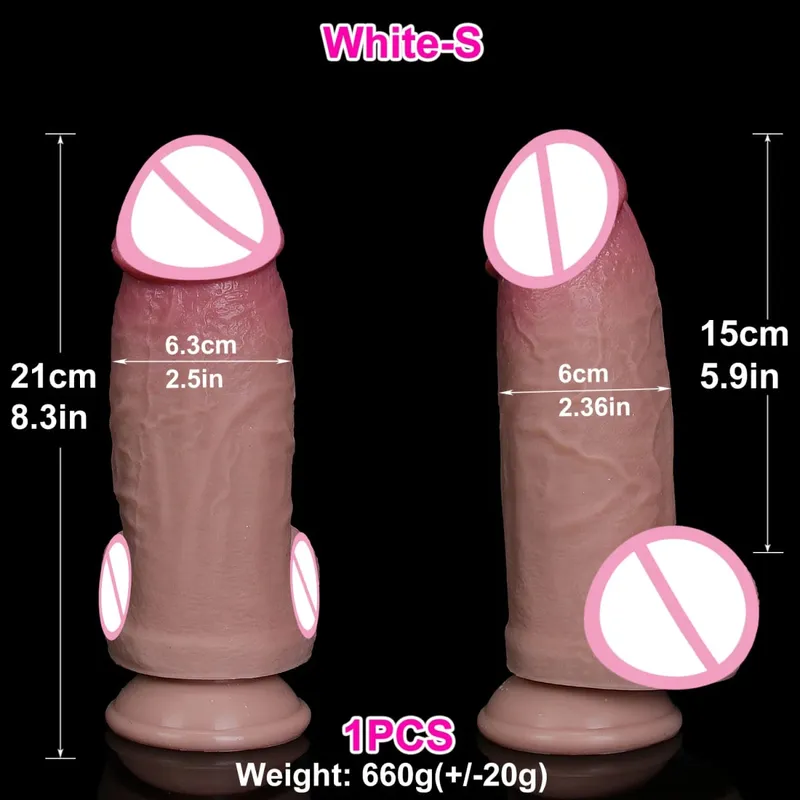 Soft Realistic Huge Thick Dildo Skin Feel Silicone Suction Cup Big Penis Anal Sex Toy for Woman Man Couples Masturbation Cock
