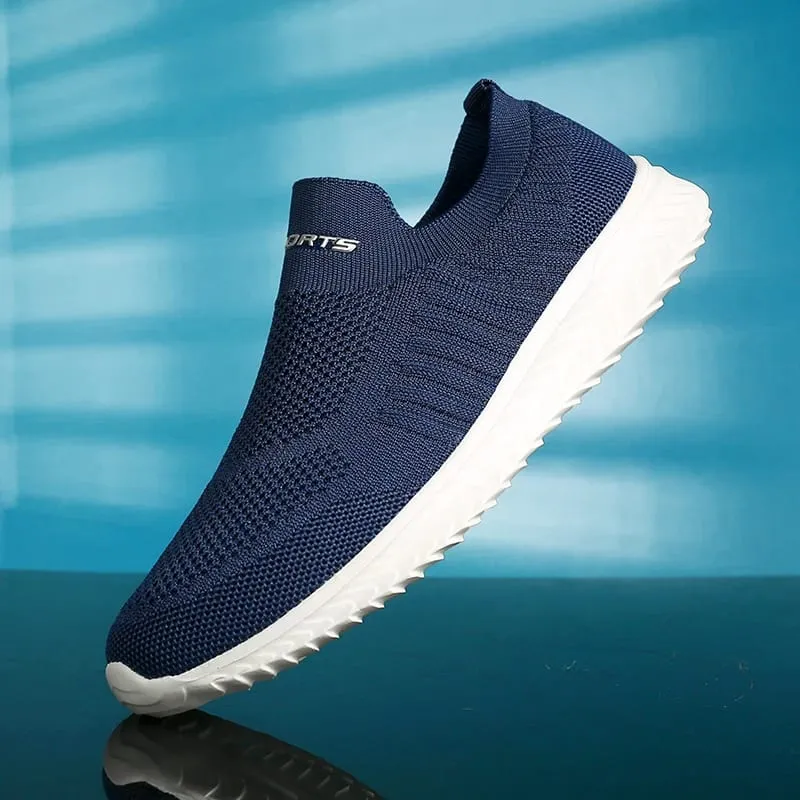 Men Vulcanize Shoes Mesh Men Shoes Lightweight Comfortable Men's Sneakers 2025 Autumn Fashion Slip on Flats Shoes Male Loafers — image 2