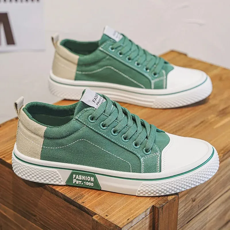 Summer fashionable comfortable canvas shoes new breathable versatile board shoes men soft soled simple lace up men's shoes
