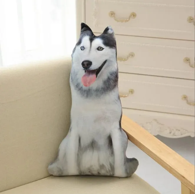 3D printed simulation dog pillow funny pet shaped pillow living room bedroom soft decoration personalized holiday gift