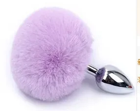Metal Plush Rabbit Tail Anal Plug Butt Plug Prostate Massager Rabbit Ear BDSM Cosplay Erotic Sex Toys for Women Adults Sex Game