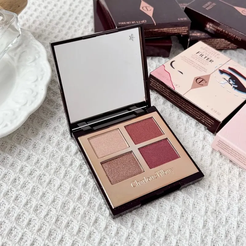 CT Snadno použitelná paleta očních stínů se 4 odstíny a 9 odstíny Charlotte Tilbury Lip Balm Pillow Talk Big Lip Plumpgasm Lip Blush Makeup Gift