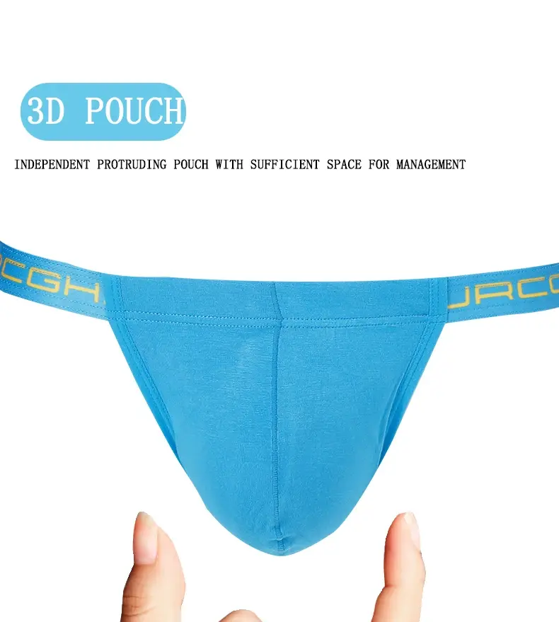 Mens Cotton Briefs Solid Color High Cut Hollow Low Waist Sexy Underwear Wholesale — image 9