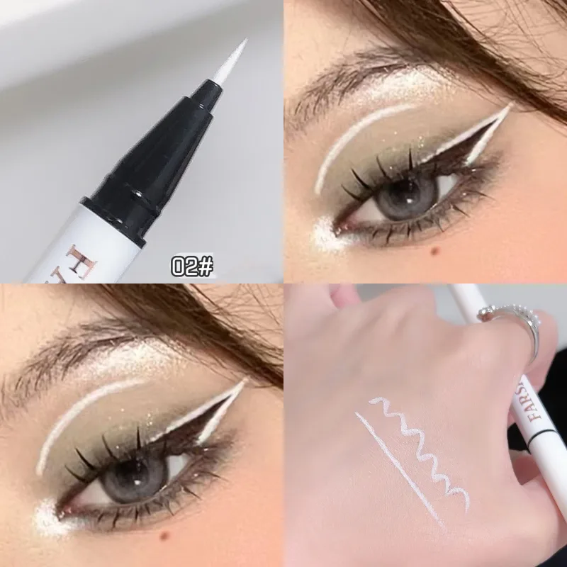 12 farver vandtæt eyeliner Pen Ultra-fin spids flydende eyeliner Langtidsholdbar eyeliner Hurtigtørrende farverig makeup til cosplay — image 10