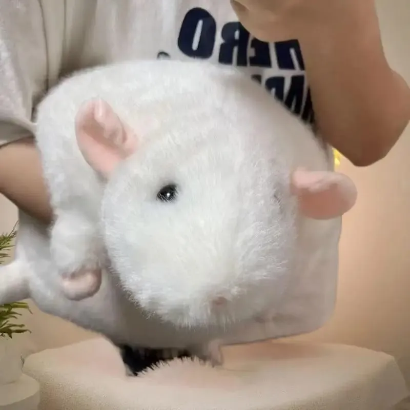 Soft Oversized Animal Figure Cute Simulation Big Mouse Plush Toy Pillow Birthday Gift 1Pcs 35/50/90cm Cartoon Flower Branch Rat