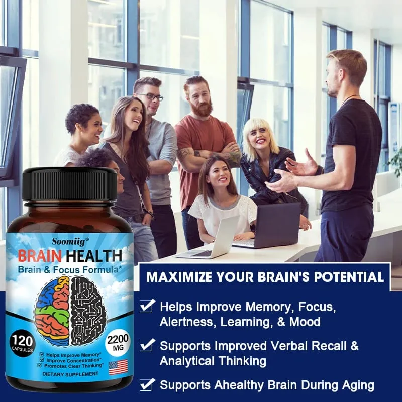 Ginkgo Biloba Capsules 1200mg Supports Memory Brain Function and Mental Alertness Brain Health Supplement 30/60/120 Capsuels — image 2