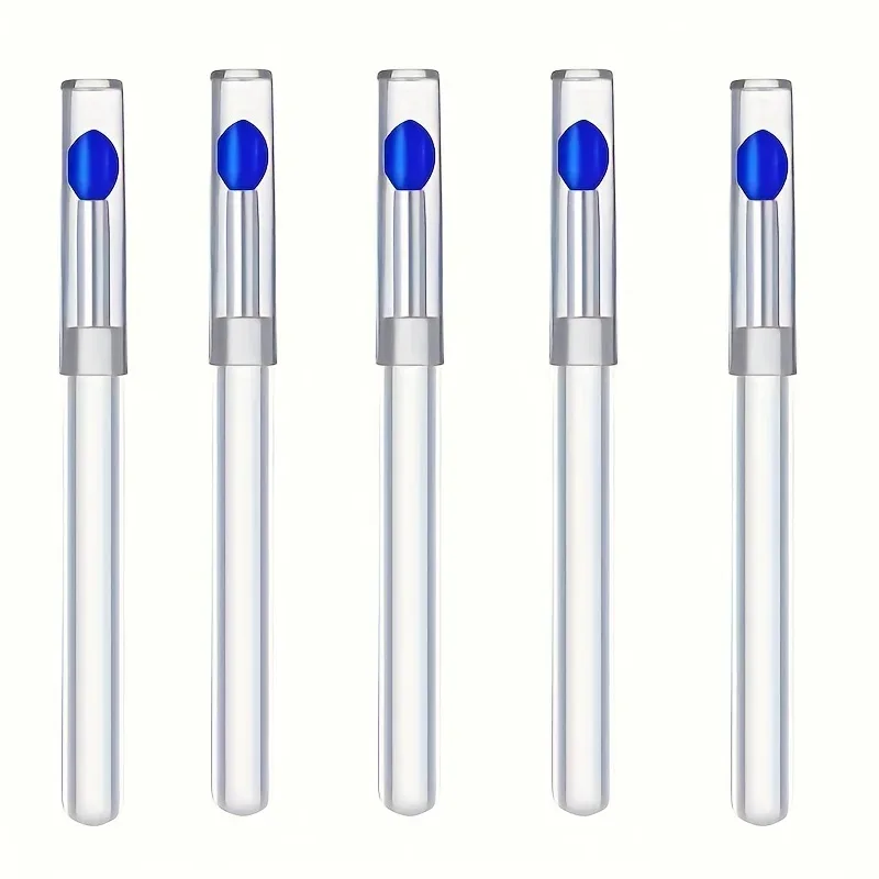 5 cọ vẽ móng tay bằng silicon có thể tái sử dụng với hiệu ứng gương - dụng cụ trang điểm & sơn móng tay hai đầu