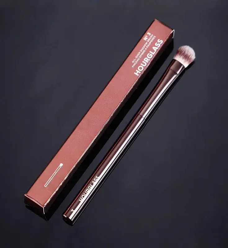 1pc Hourglass Powder Contour Makeup brushes Foundation Blusher Make up brush metal handle Concealer Bronzer high end with box
