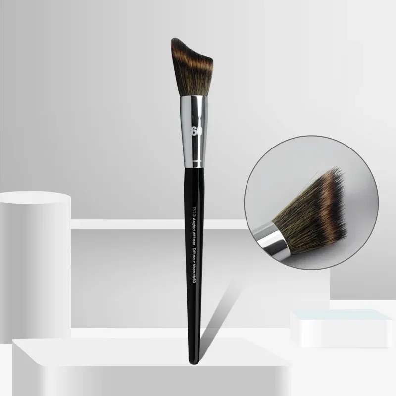 1 piece Pro Round Powder Makeup brushes Setting Make up brush Powder Contour synthetic Hair Angled Foundation wood handle