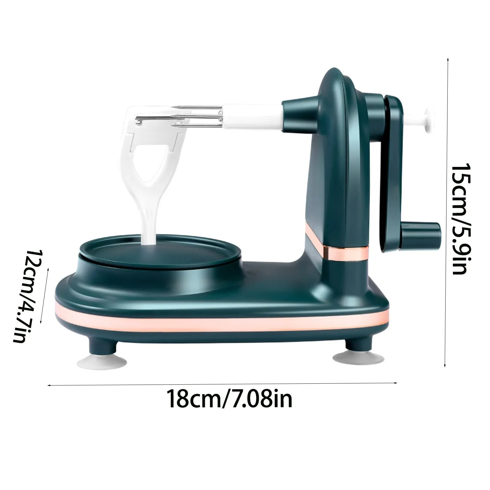 3-in-1Hand-cranked Rotating Fruit/Vegetable Peeler Stainless Steel Blades Apple Cutter Household Peeling Machine Kitchen Gadgets