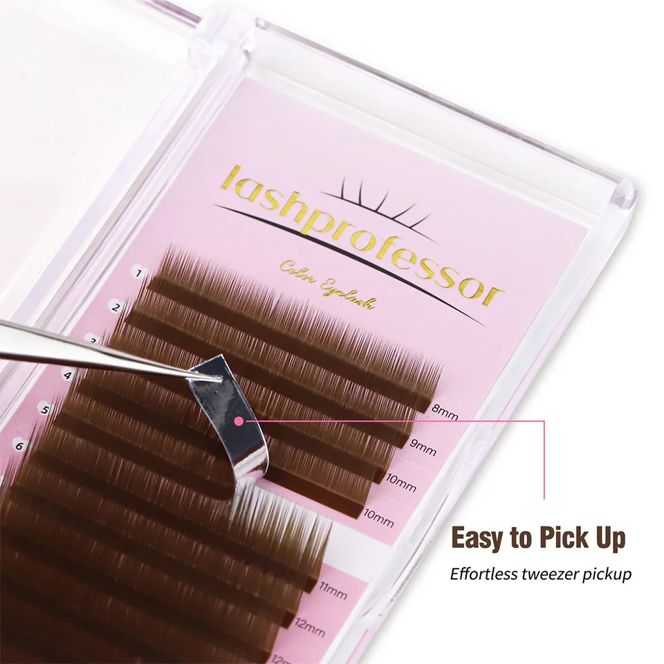 New Style Dark Brown Light Brown Individual Eyelashes 0.05 0.07 C D J L M Curl Color Soft Natural False Eyelashes Makeup Cilios — image 7