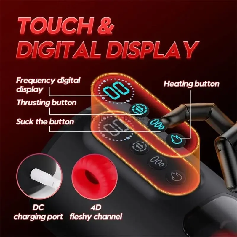 Automatic Telescopic Sucking Heating Male Masturbator Realistic Penis Pump Pocket Pussy 9 Vibrating Sex Machine Sex Toys for Men